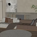 Modern Multiplayer Sofa 3d model