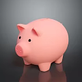 Cute Pink Piggy Bank as Decorative Home Accessory for Saving Money