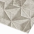 Modern Square Carpet With Geometric 3D Textured Pattern In Neutral Beige Tone 3d model