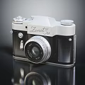 Vintage Zenit Digital Camera With Silver Black Body Classic Lens And Knobs Design 3d model