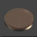 Unique Decorative Plate With Intricate Cracked Texture And Blue Surface
