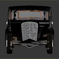 Classic Black Vintage Car With White Wall Wheels And Retro Exterior Design
