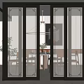 New Chinese-style sliding door 3d model