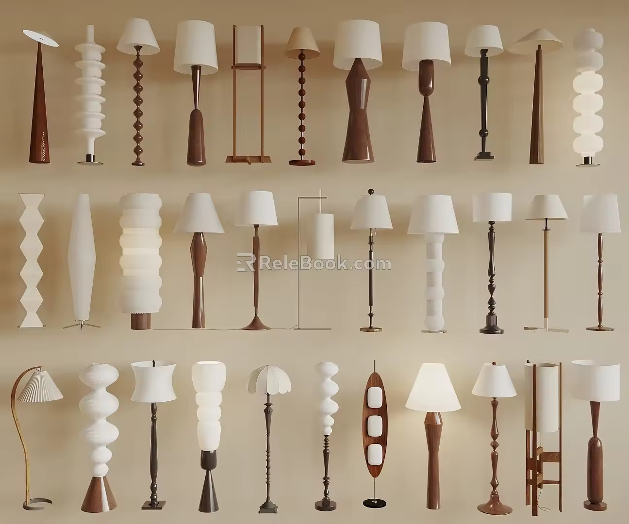 Quiet and Ancient Style Floor Lamp Quiet and Ancient Style Floor Lamp 3d model