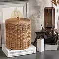 Stylish Bathroom Accessories With Black Shelf Soap Dispensers Fragrance Bottles Pampas Grass And Wicker Basket