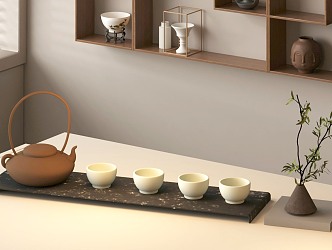 Tea Set Combination 3d model