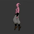 Pink Skinned Muscular Game and Movie Character with Gray Pants Black Wristbands and Golden Belt