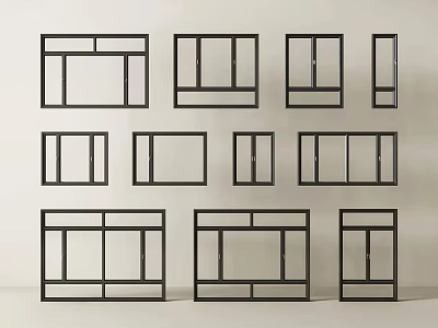 Windows casement windows glass windows floor-to-ceiling windows doors and windows 3d model