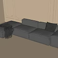 Modern Multiplayer Sofa Corner Sofa 3d model