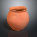 Handcrafted Terracotta Clay Pot With Smooth Curved Shape And Natural Texture