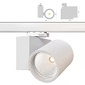 Modern White Downlight Spotlight With LED Light Source And Textured Illumination Cover 3d model