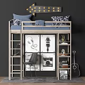 Modern Bunk Bed In Stylish Bedroom With Decor