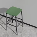 Modern Green Seat Bar Stool With Black Metal Frame And Sleek Design