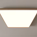 Sleek Modern Square Ceiling Light With Wooden Frame And Illuminated Surface 3d model