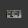 Vintage Metal Pencil Sharpener With Two Blades Double Hole And Textured Surface