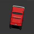 Red And White Double Decker Bus Featuring Upper Deck Seats And City Landmark Graphics