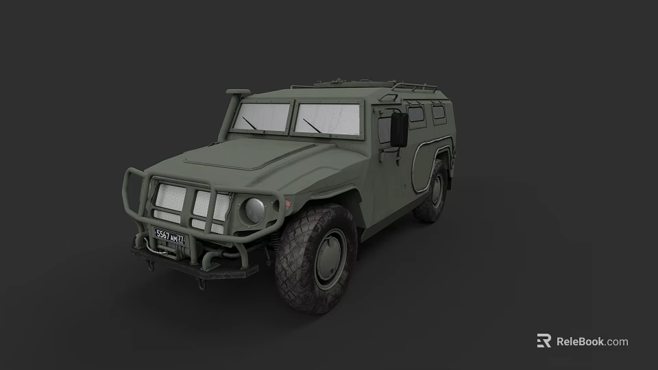 Highly Detailed Green Military Tank With Armored Structure And Combat Features 3d model 