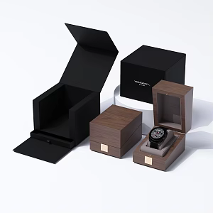 High-grade watch packaging wooden box 3d model
