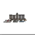 Industrial Factory Buildings With Various Industrial Architecture Types And Different Roof Structures