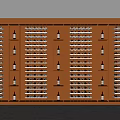 Elegant Gold Wine Cabinet Featuring Multi Layer Wine Racks And Modern Storage Design 3d model