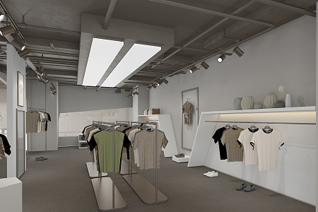 Modern Clothing Store 3d model