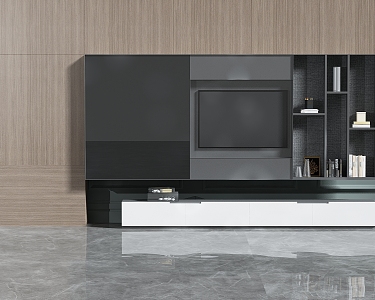 Modern TV Background Cabinet Combination TV Cabinet 3d model