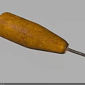 Orange Conical Shaped Household Tool With Textured Surface And Metal Pin