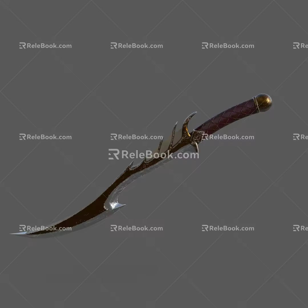 Game World Broken Single Knife 3d model