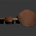 Sculpted Carved Wooden Spoon And Fork With Intricate Handle Patterns