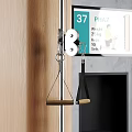 Wall Mounted Sports Training Equipment With Multiple Grips Storage And Display Screen For Plates