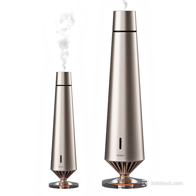 Modern Silver Humidifiers As Daily Use Appliances With Mist Output And Different Sizes 3d model 