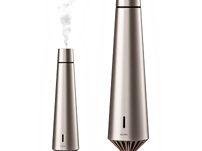 Modern Silver Humidifiers As Daily Use Appliances With Mist Output And Different Sizes 3d model
