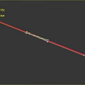 Red Lightsaber Weapon With Silver Hilt And Glowing Red Blade