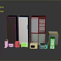 Various Modern Refrigerators And Freezers With Different Colors And Styles For Home Kitchen Use