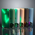 Modern Electronic Smartphones Display Multiple Color Options And Sleek Design