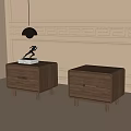 Modern bedside table 3d model