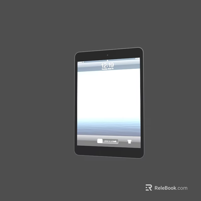 Modern Digital Tablet Device With Bright Screen Display And Touch Interface 3d model 