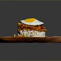 Delicious Grilled Meat Rice Bowl With Fried Egg And Fresh Vegetable Salad