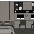 Modern Tatami Bedroom Interior Design With Tatami Bed Desk Chairs And Storage Cabinets