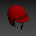 Shiny Red Helmet Protective Headgear For Sports With Adjustable Strap Smooth Surface