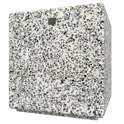 Modern Black And White Terrazzo Cube Decorative Ornament Set For Home Decor 3d model