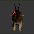 Detailed Stegosaurus Dinosaur Model With Green Brown Body And Red Back Plates