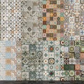 Tile patchwork tile art tile antique tile 3d model