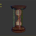 Classic Wooden Hourglass Stand With Glass Bulb And Sand Timer Design