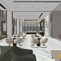 Modern Property Sales Office Interior With Lounge Area And Stylish Furniture Setup