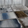 Stylish Square Rugs With Various Patterns And Textures For Living Room Floor