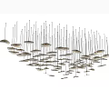 Modern large crystal chandelier 3d model