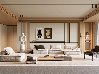 modern living room home living room 3d model