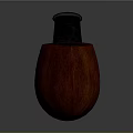 Mahogany Tobacco Pipe With Black Stem And Gold Accent Design