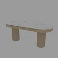 Elegant Modern Dressing Table With Marble Top Fluted Legs And Storage Drawers For Bedroom Decor